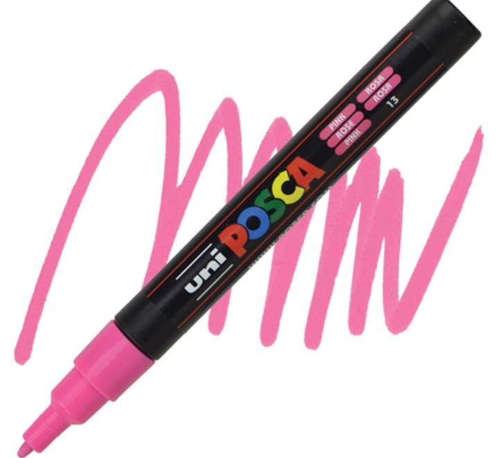 Marker UNI PC-3M Posca 0,9-1,3 mm - rózsaszínű