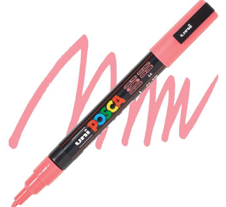 Posca UNI PC-3M Marker 0,9-1,3 mm - korall rózsaszínű