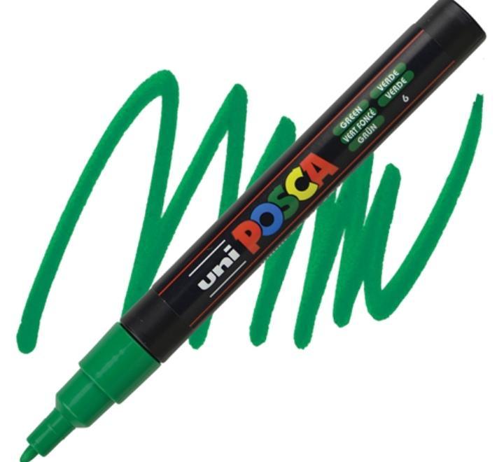 Marker UNI PC-3M Posca 0.9-1.3 mm - verde