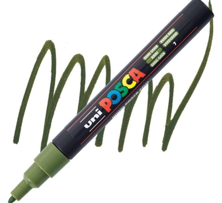 Posca UNI PC-3M jelölő 0,9-1,3 mm - khaki zöld