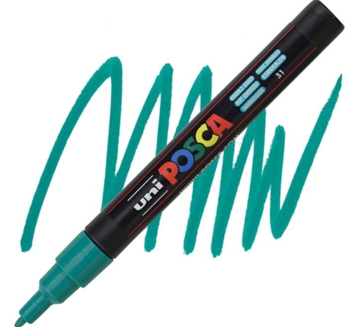 Posca UNI PC-3M jelölő 0,9-1,3 mm - smaragdzöld