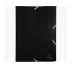 Műanyag mapa gumival A4 fekete Exacompta