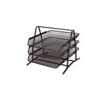 Irattartó fémtálca 3/szett fekete