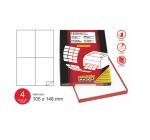 Öntapadós címke 4/A4 105x148 mm