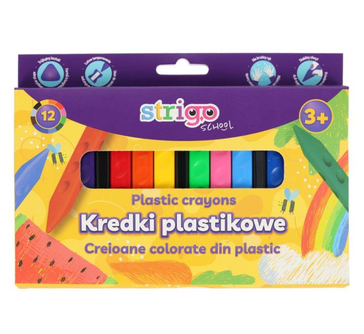 Háromszögletű színes ceruzák, műanyag Strigo
