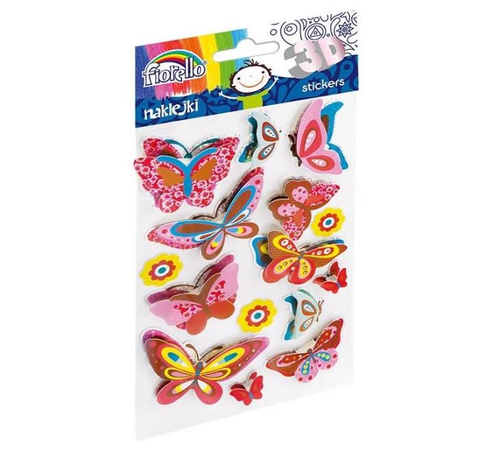 Matricák - 3D matrica pillangók csillámokkal