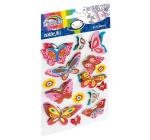 Matricák - 3D matrica pillangók csillámokkal