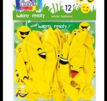 30,5cm-es emoti lufi csóvákkal 12/készlet sárga