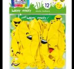 Balon 30.5cm emoti coane 12/set galben