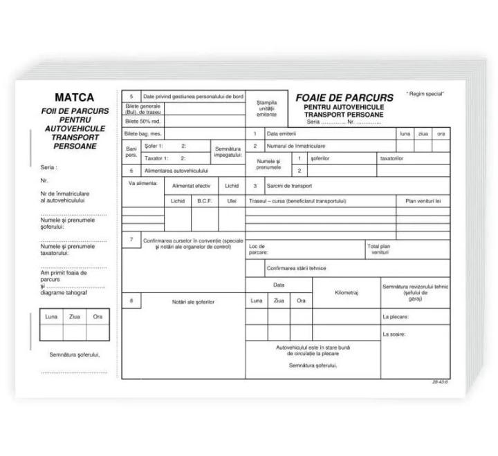 Személyszállítói menetlevél A4