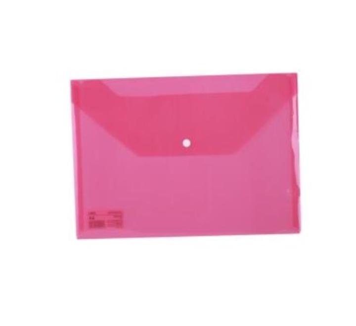 Műanyag mappa,gombos A4 Piros Deli