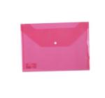 Műanyag mappa,gombos A4 Piros Deli