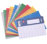 Műanyag index elválasztó 1-12 szin Deli