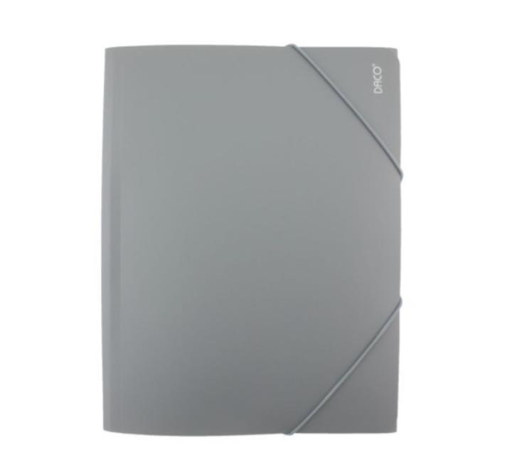 Műanyag mappa gumival Daco szürke
