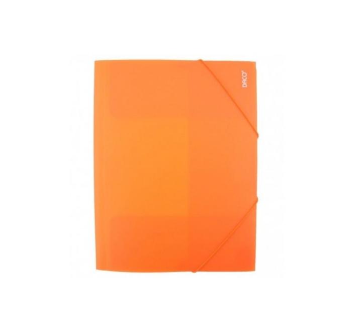 Műanyag mappa gumival  Daco narancssárga