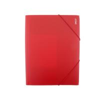 Műanyag mappa gumival Daco piros