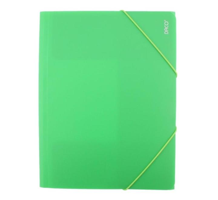 Műanyag mappa gumival Daco sötétzöld