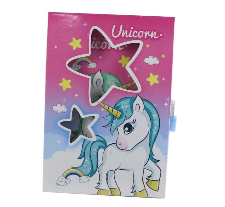 Lakatos napló díszdobozban, Unikornis 14×20 cm