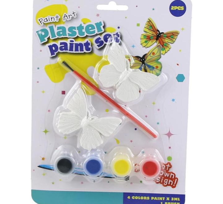 Kreatív festék és ecset készlet, Pain Art, dinoszauruszok/pillangók