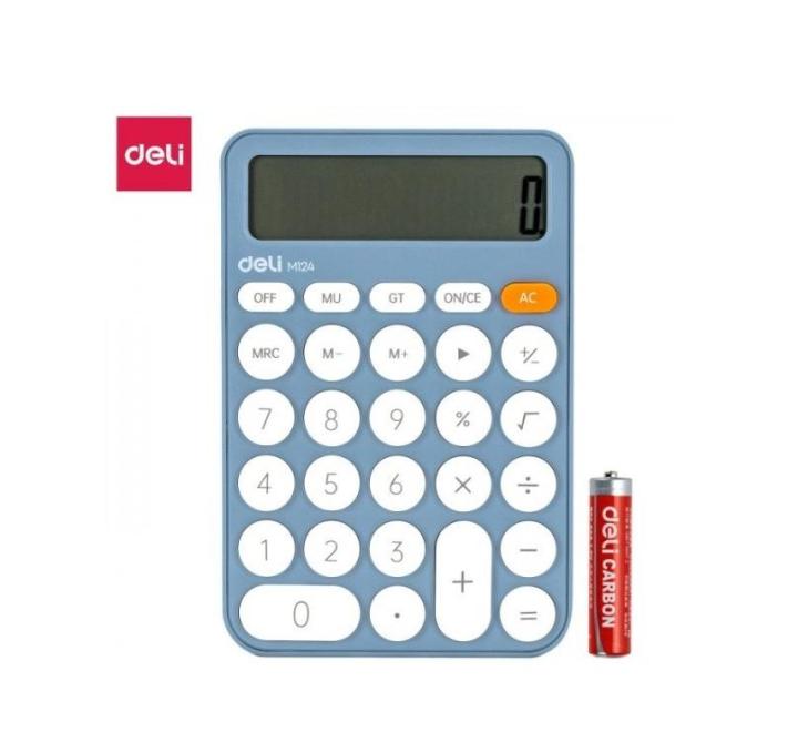 Számológép 12dig kék Deli