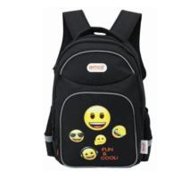 Ghiozdan Gimnaziu Emoji Clasic Negru 3 ferm. Pigna 42x30x20cm