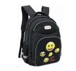 Ghiozdan Gimnaziu Emoji Clasic Negru 3 ferm. Pigna 42x30x20cm