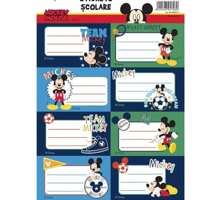 Etichete scolare Mickey