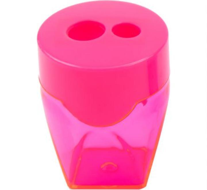 Hegyező,dupla, műanyag Deli