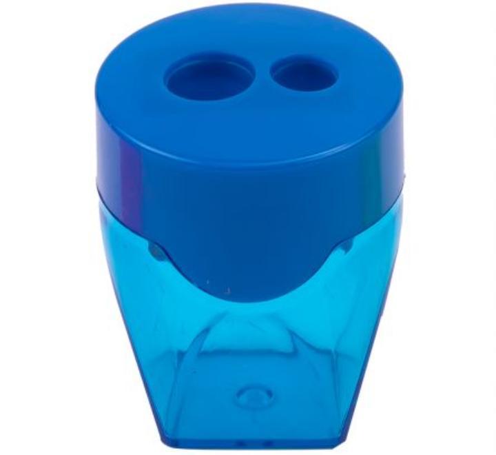 Hegyező,dupla, műanyag Deli