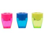 Hegyező,dupla, műanyag Deli