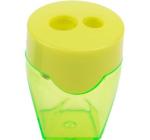 Hegyező,dupla, műanyag Deli