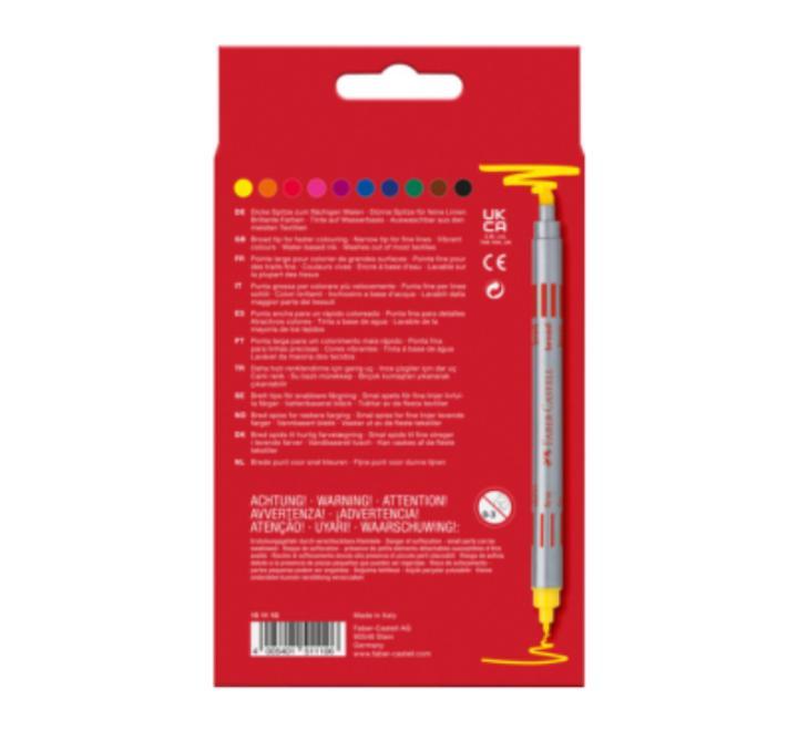 Filctoll 10 szín 2 kupak Faber-Castell