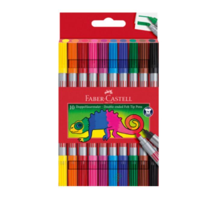 Filctoll 10 szín 2 kupak Faber-Castell