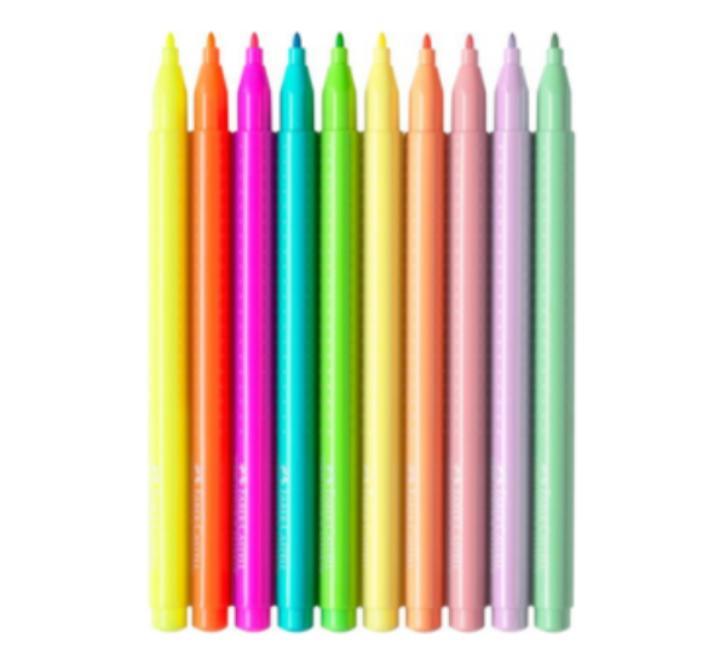 Filctoll 10 szín Pastell Faber-Castell