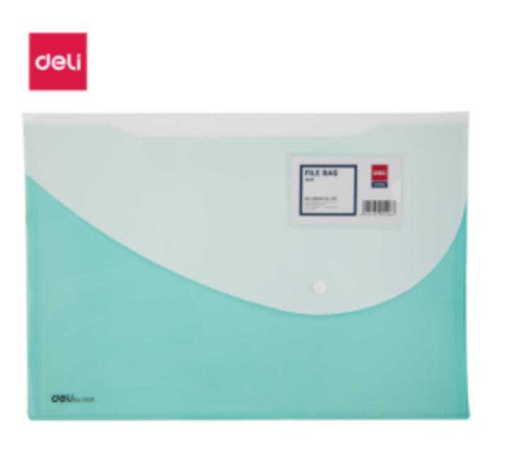 Mapa plastic cu buton si buzunar A4 culori Macaron Deli