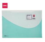 Mapa plastic cu buton si buzunar A4 culori Macaron Deli