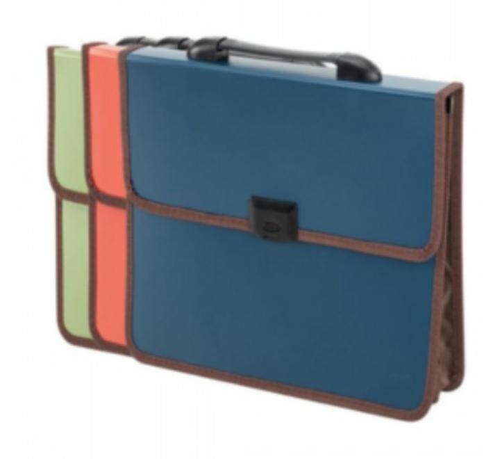 Műanyag aktatáska fogantyúkkal 2 rekeszes Deli