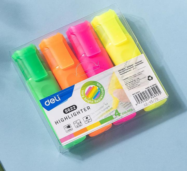 Textmarker Set 4 Accent S621 Deli