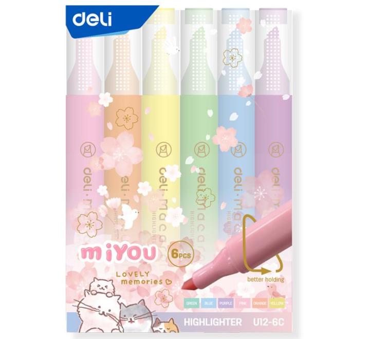 Textmarker Set 6 Macarons Deli