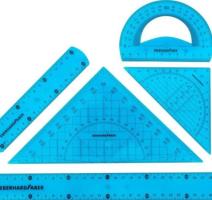 Set geometrie 5 piese flexibil color