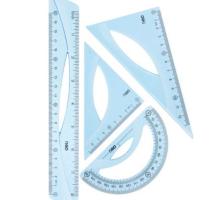 Set geometrie 4 piese flexibil color