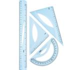 Rugalmas geometria 4 darabos készlet átlátszó