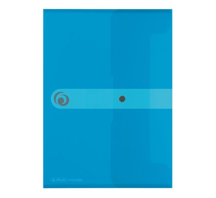 Gombos mappa EOTG A4 Herlitz átlátszó kék