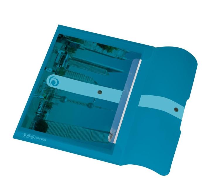 Gombos mappa EOTG A4 Herlitz átlátszó kék