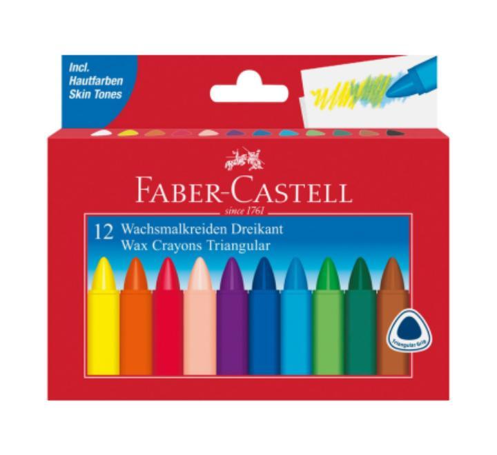 Creioane cerate Triunghilare 12 culori Faber-Castell