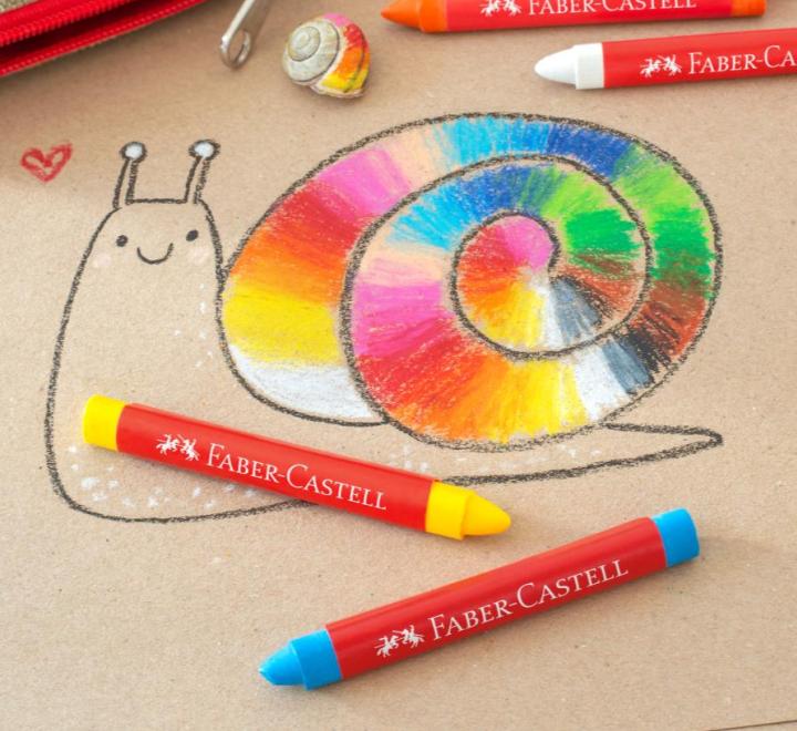 Creioane cerate Triunghilare 12 culori Faber-Castell