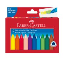 Creioane cerate Triunghilare 12 culori Faber-Castell