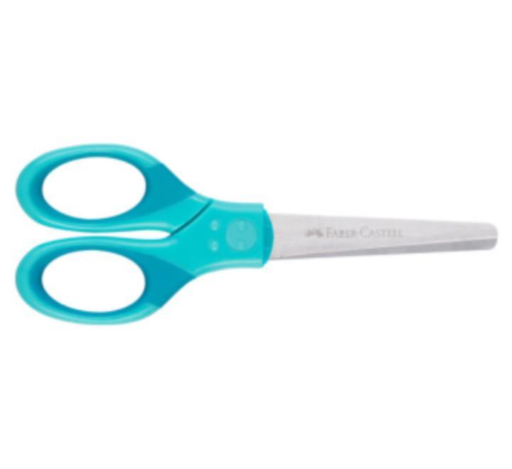 Foarfeca scolara cu protectie Grip Turcoaz Faber-Castell