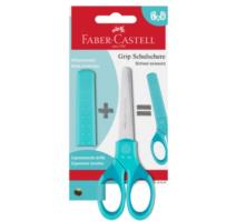 Foarfeca scolara cu protectie Grip Turcoaz Faber-Castell