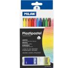 Creion cerat + radiera + ascutitoare 12 culori Milan